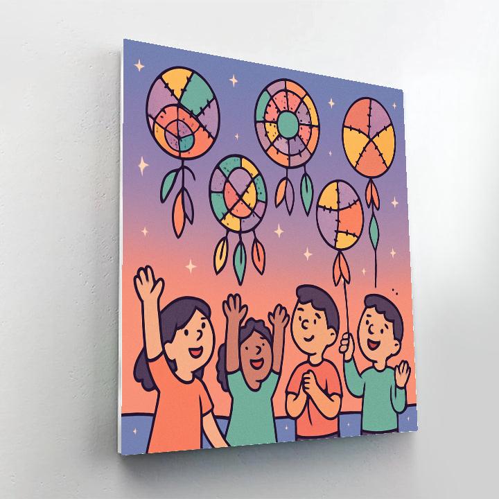 Dreamcatcher Balloon Festival painting number kit