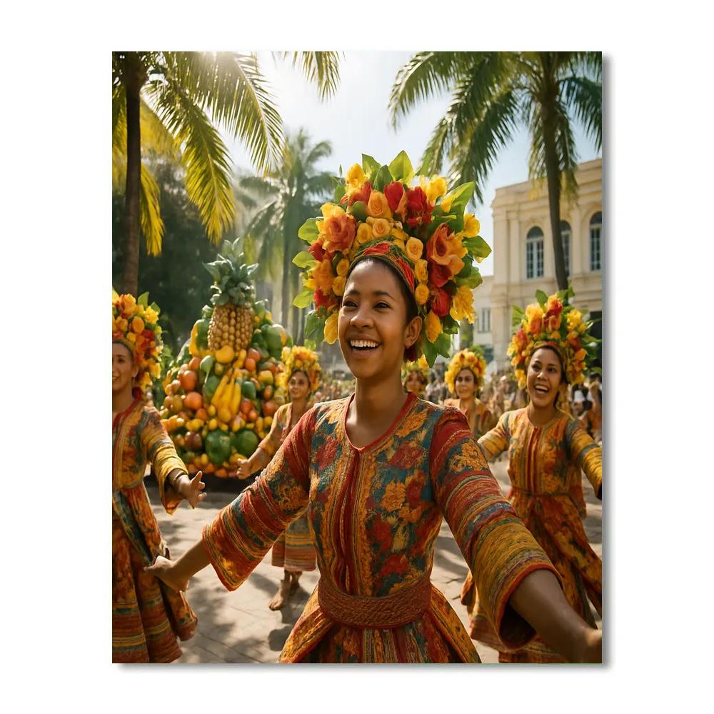 Kadayawan Davao Floral Parade Paint by numbers art