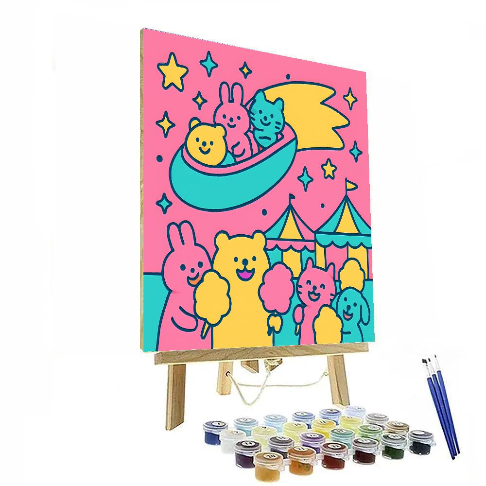 Gummy Comet Carnival paint by number