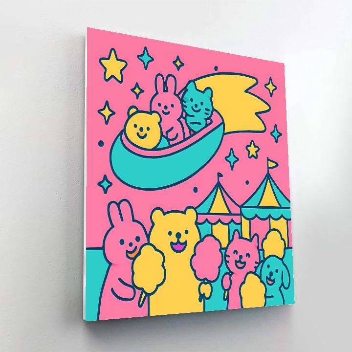 Gummy Comet Carnival paint by number