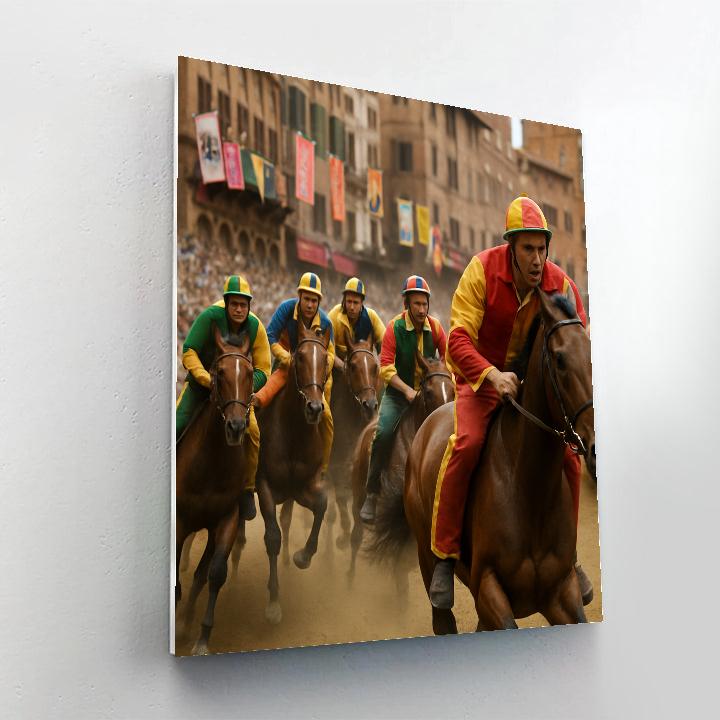 Il Palio Siena Horse Race painting number kit