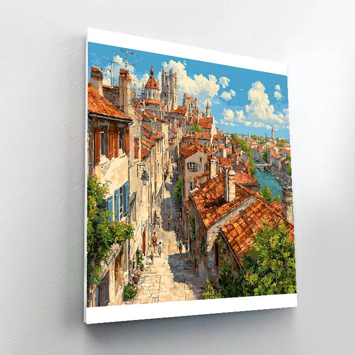 Prague Castle District Rooftops Czech Republic Painting by numbers kit