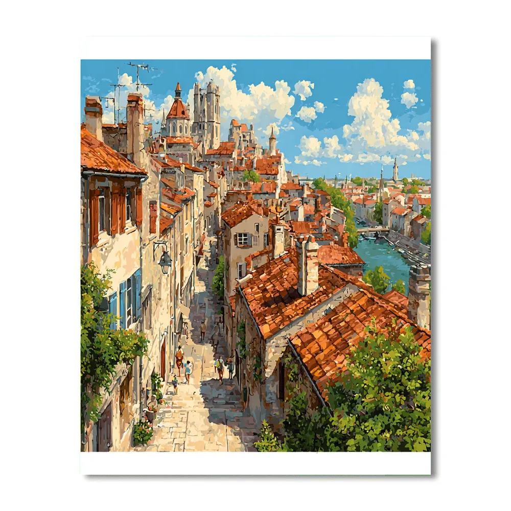 Prague Castle District Rooftops Czech Republic Painting by numbers kit
