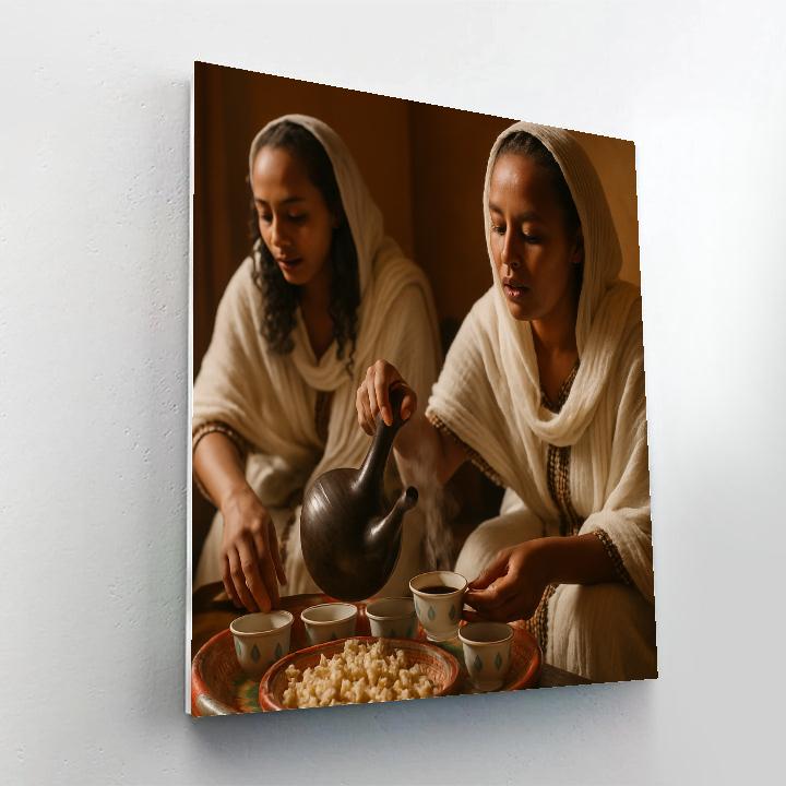 Bakhoa Ethiopian Coffee Ceremony paint by color