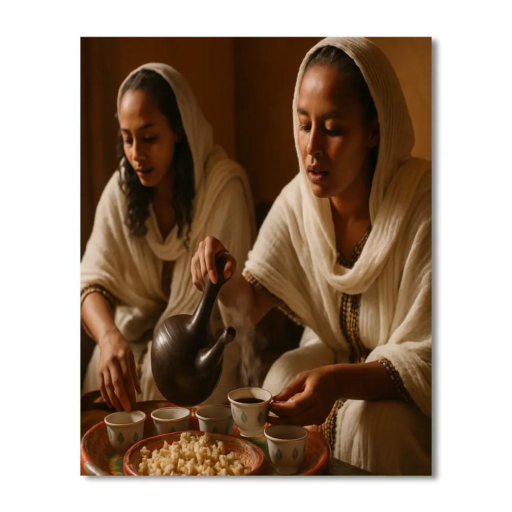 Bakhoa Ethiopian Coffee Ceremony paint by color