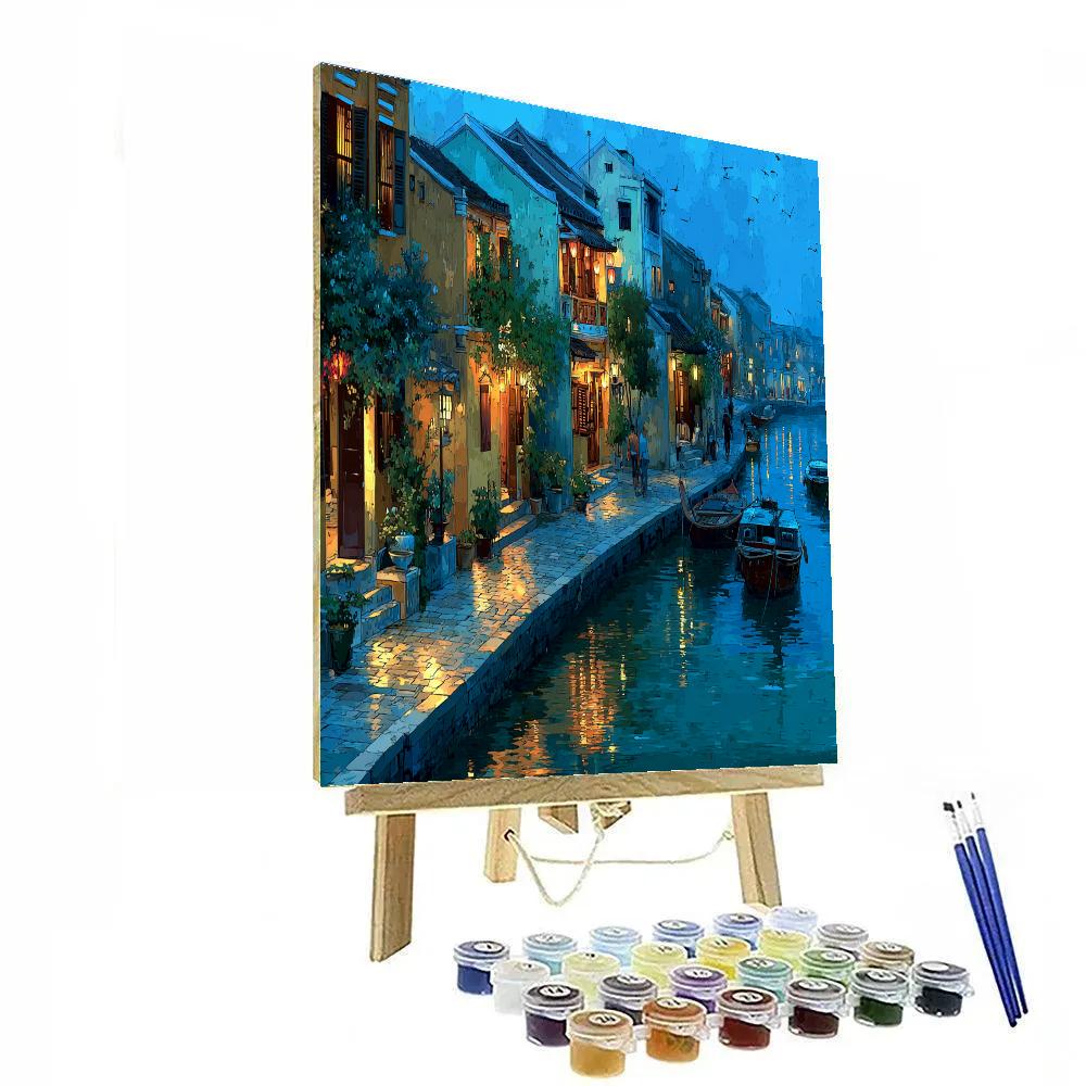 Old Quarter Riverside Hoi An Vietnam paint by color