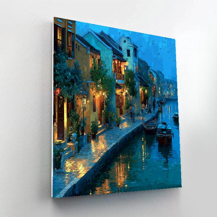 Old Quarter Riverside Hoi An Vietnam paint by color