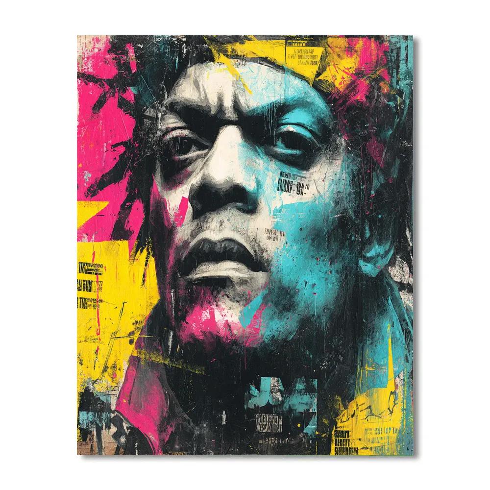 Jean-Michel Basquiat Inspired Street Warrior Paint by numbers art