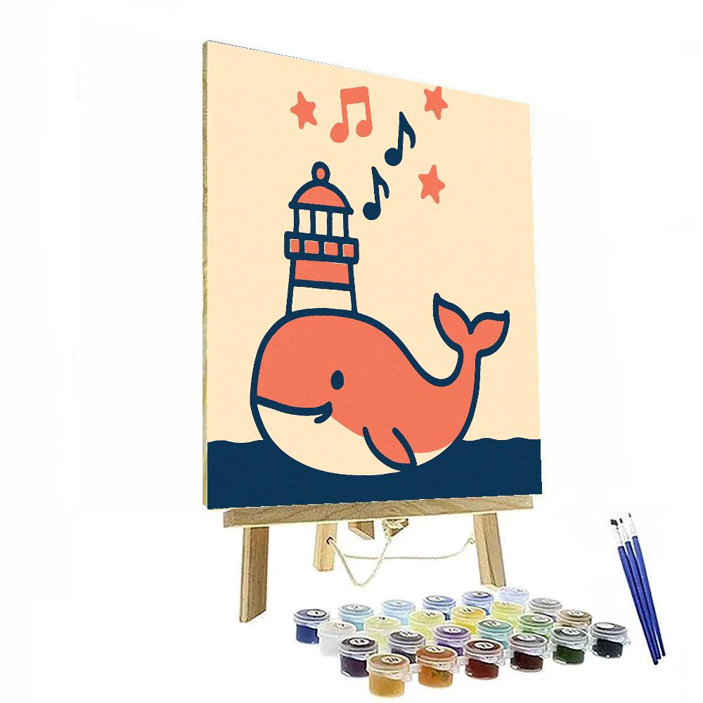 Whale Song Lighthouse Numbered painting kits
