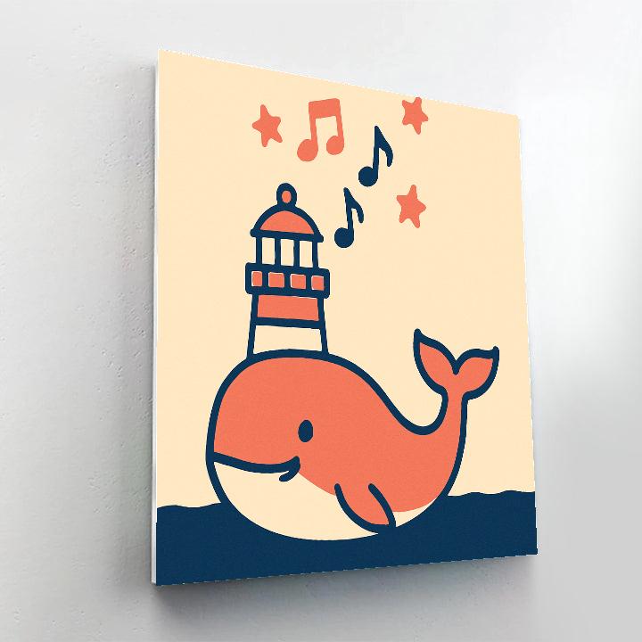 Whale Song Lighthouse Numbered painting kits