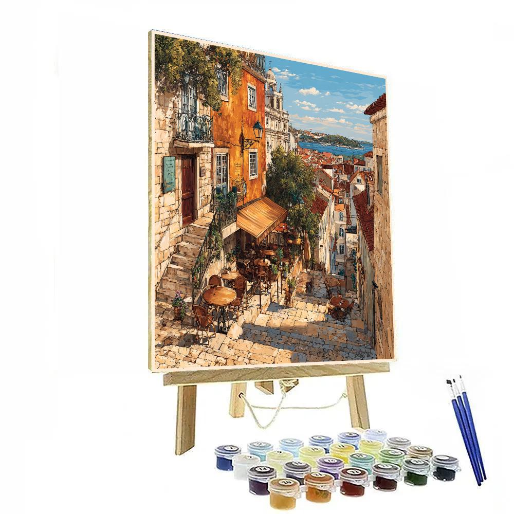 Zagreb Upper Town Stone Streets Croatia painting number kit
