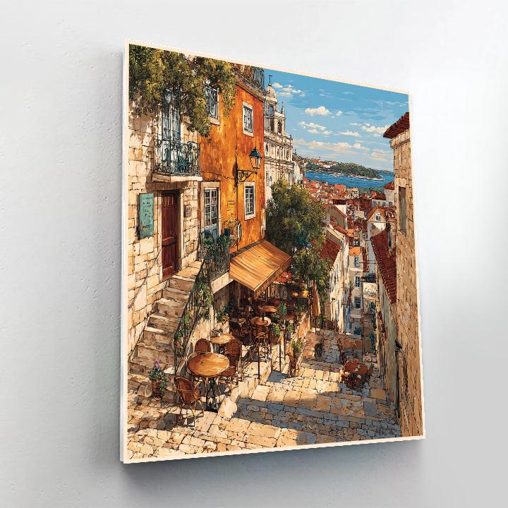 Zagreb Upper Town Stone Streets Croatia painting number kit