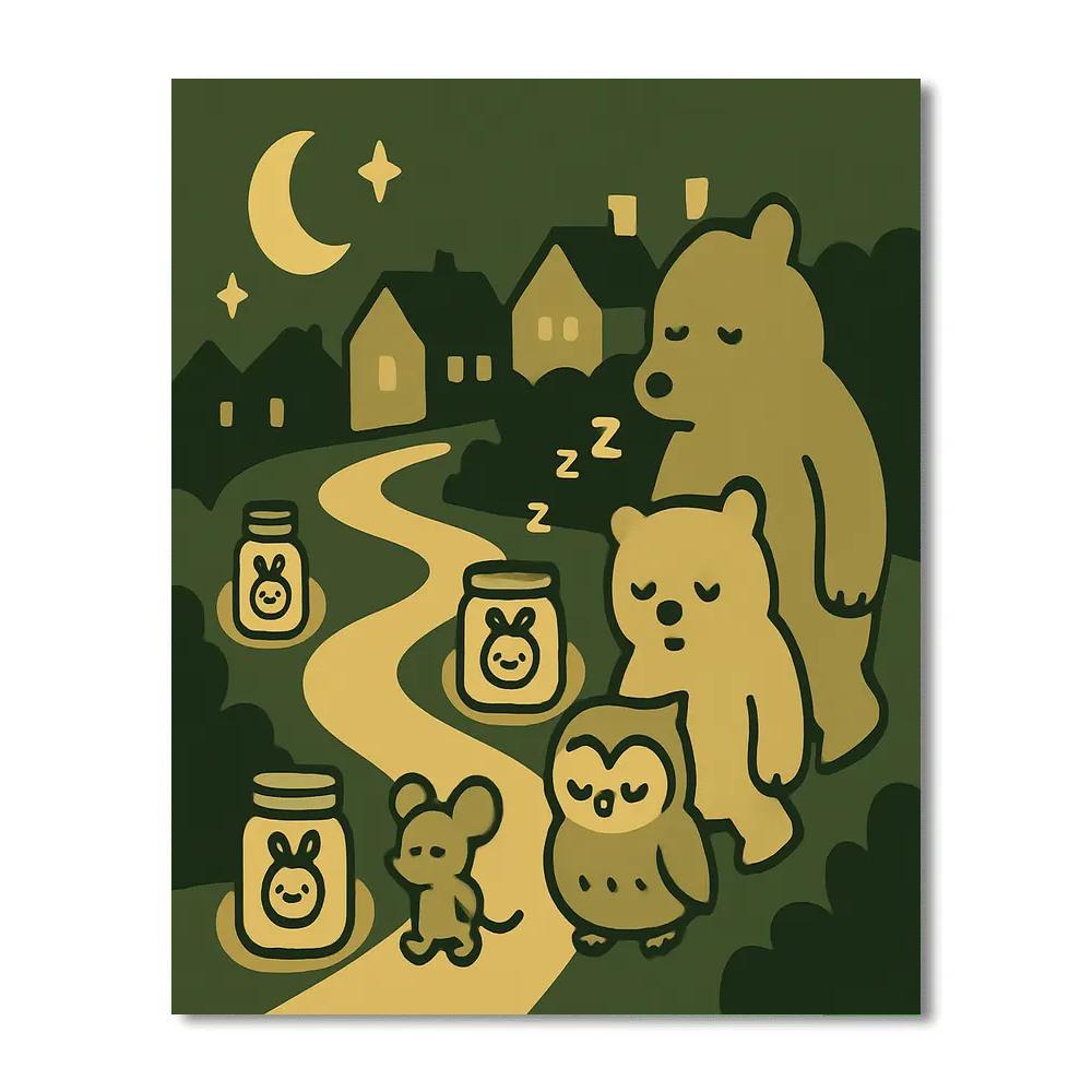 Firefly Lantern Lane paint by number