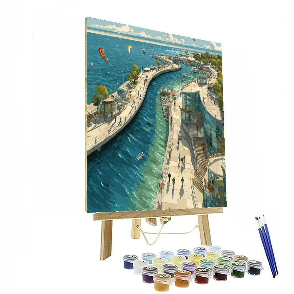 Qingdao Waterfront Boardwalk China Numbered painting kits