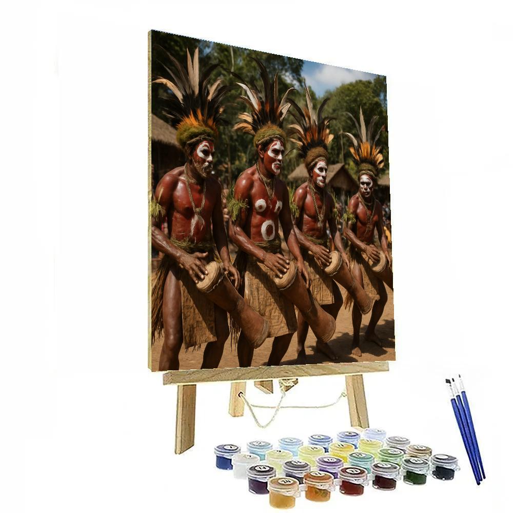 Papua New Guinea Sing Sing paint by color