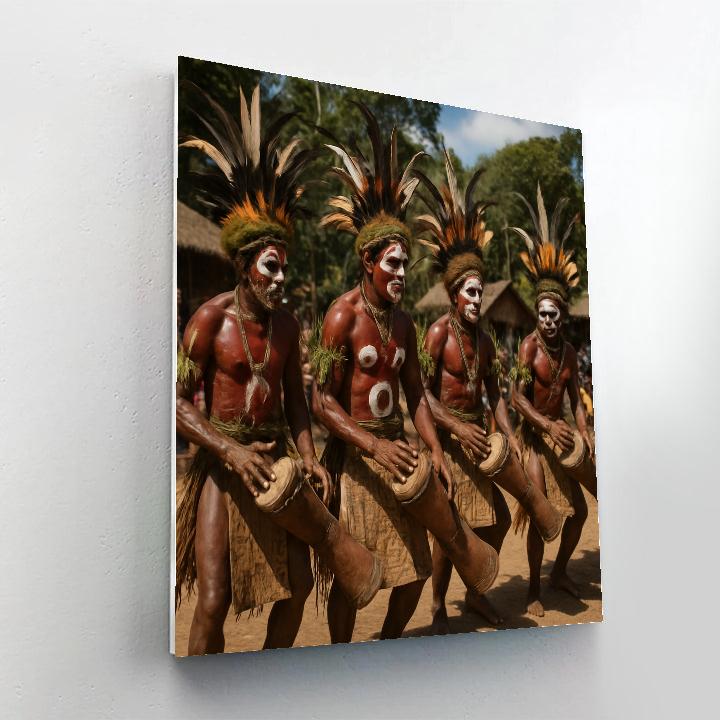 Papua New Guinea Sing Sing paint by color