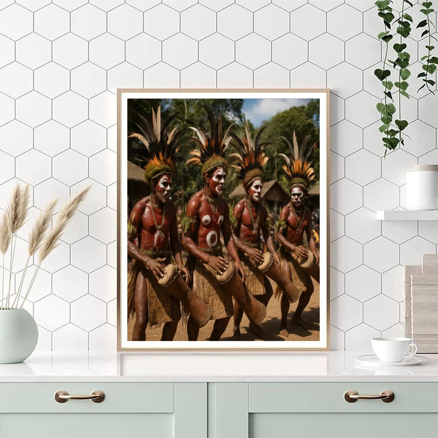 Papua New Guinea Sing Sing paint by color