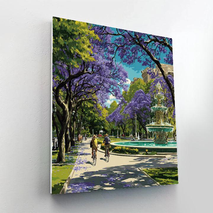 Buenos Aires Palermo Parks Argentina painting number kit