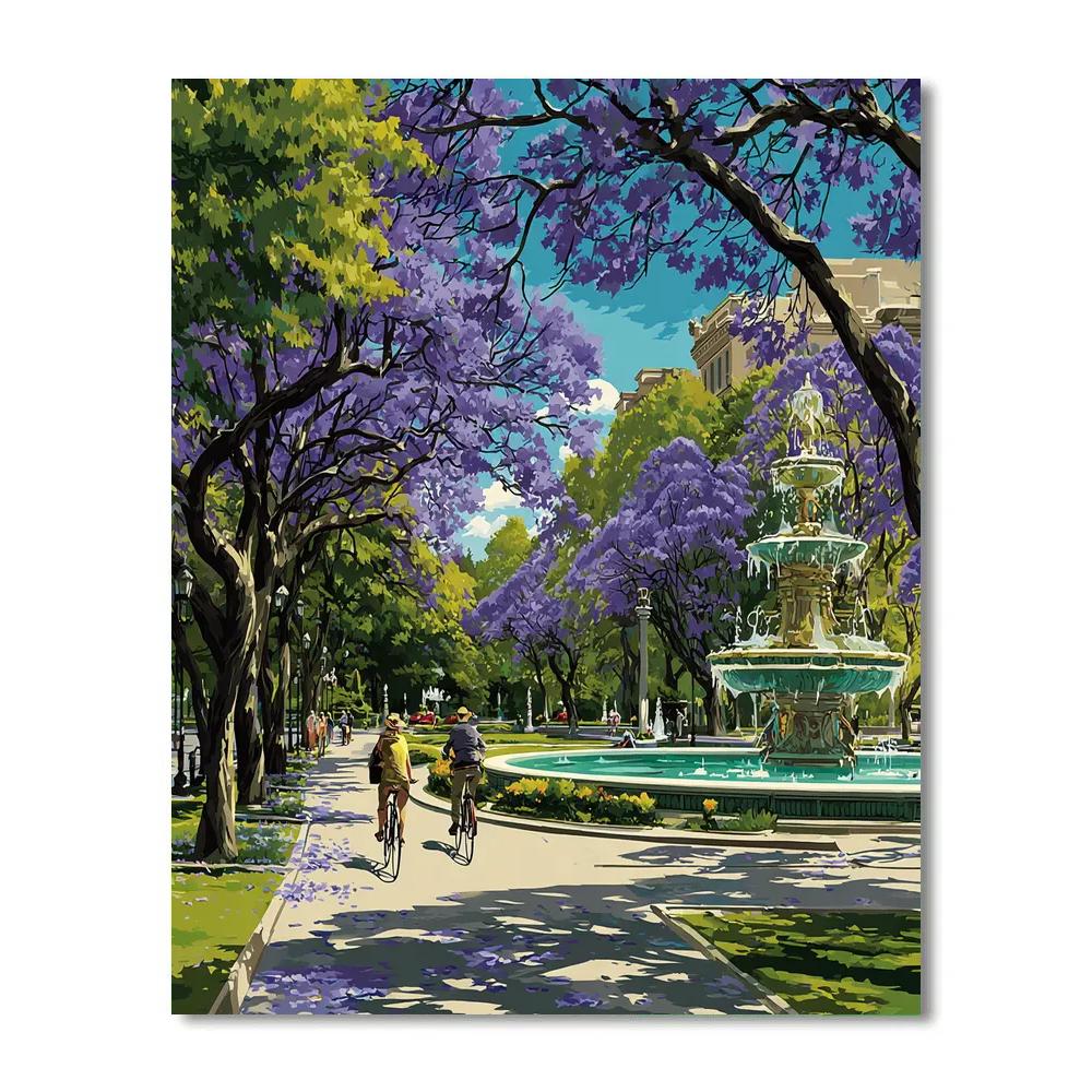 Buenos Aires Palermo Parks Argentina painting number kit