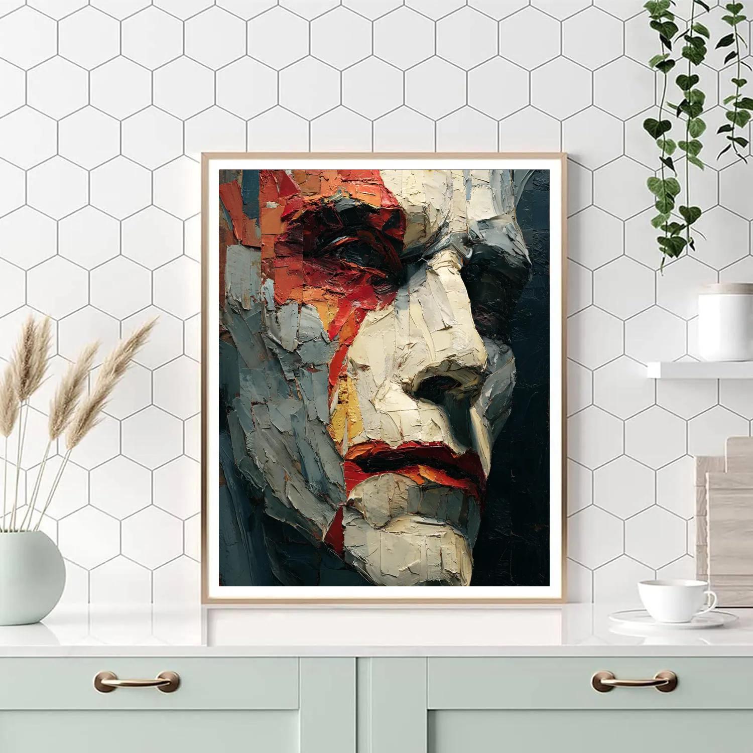 Francis Bacon Inspired Distorted Portrait paint by number