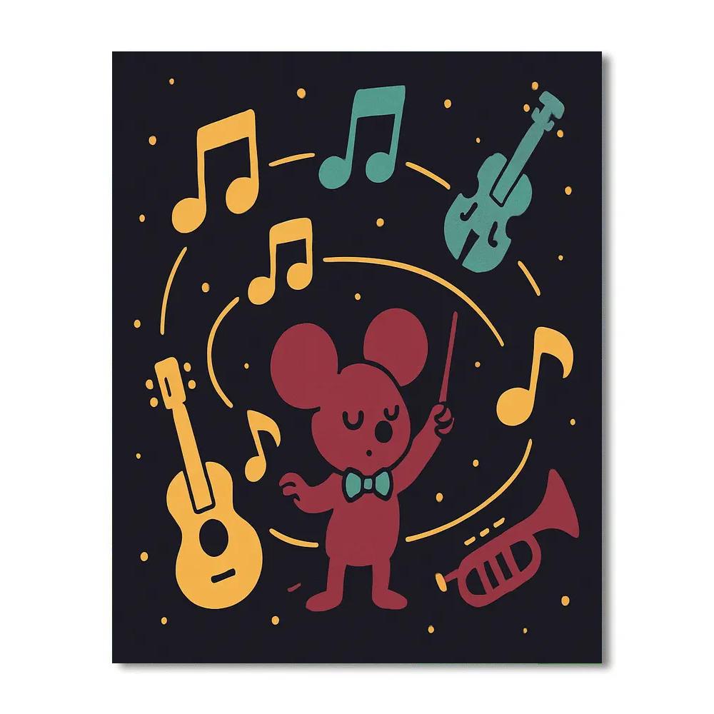 Orbiting Orchestra Practice paint by number