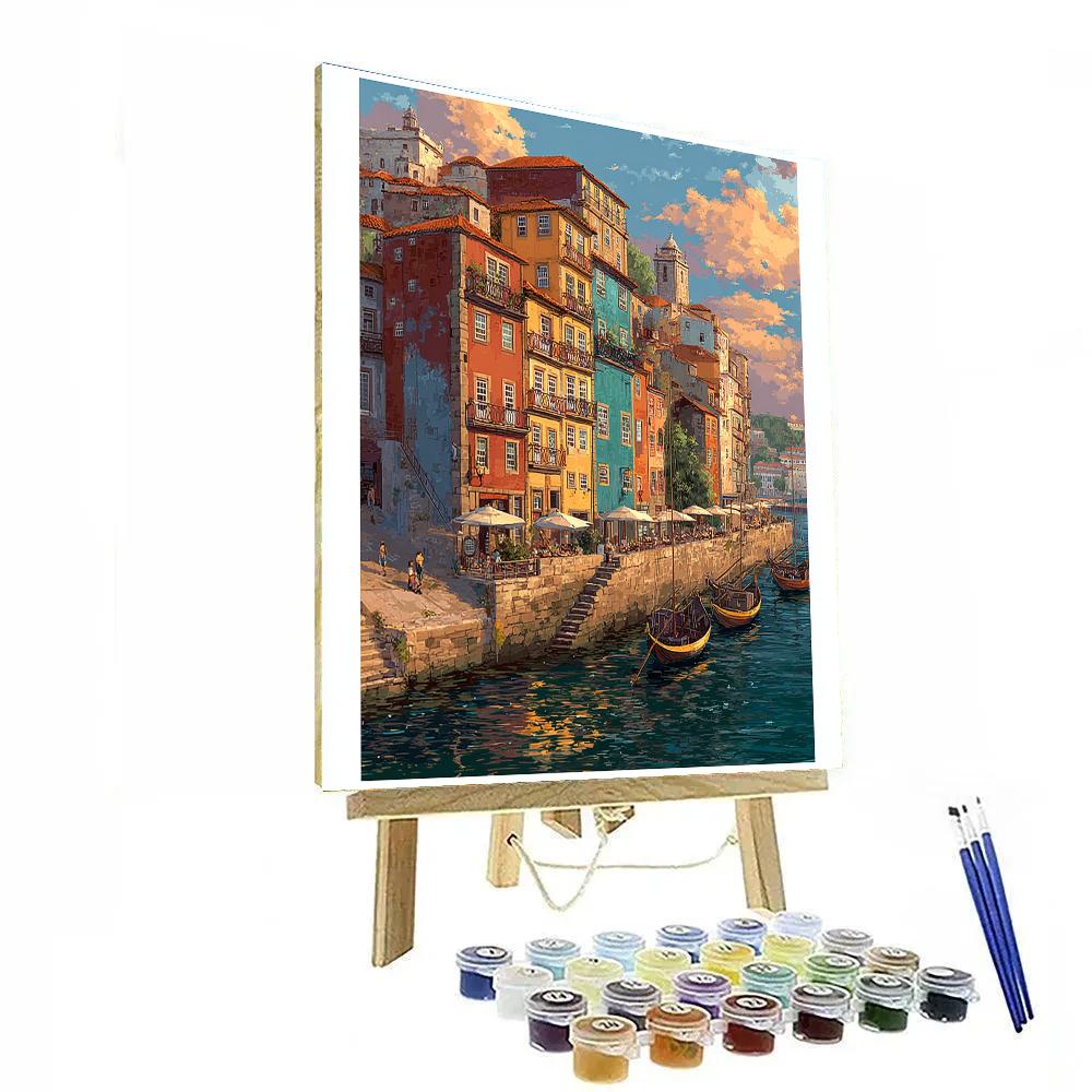 Porto Ribeira Riverside Portugal Paint by numbers kits