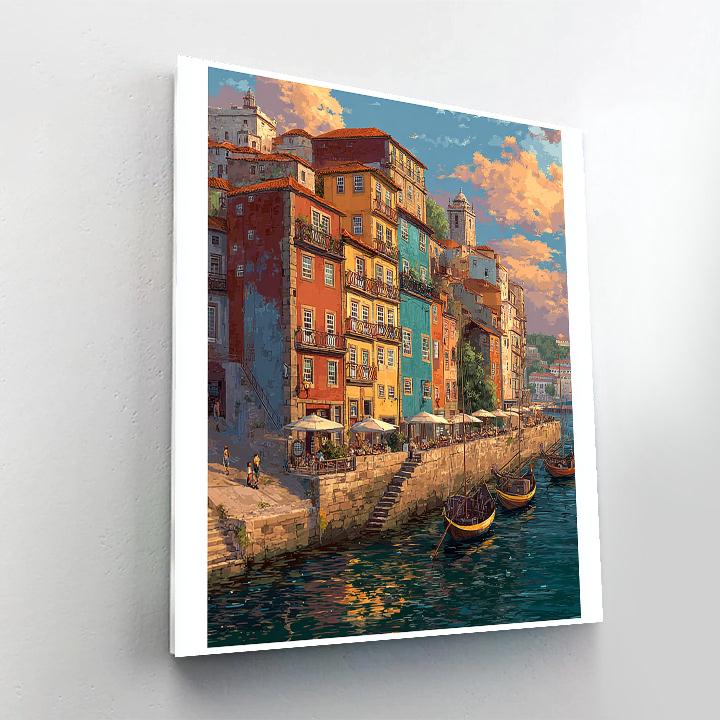 Porto Ribeira Riverside Portugal Paint by numbers kits