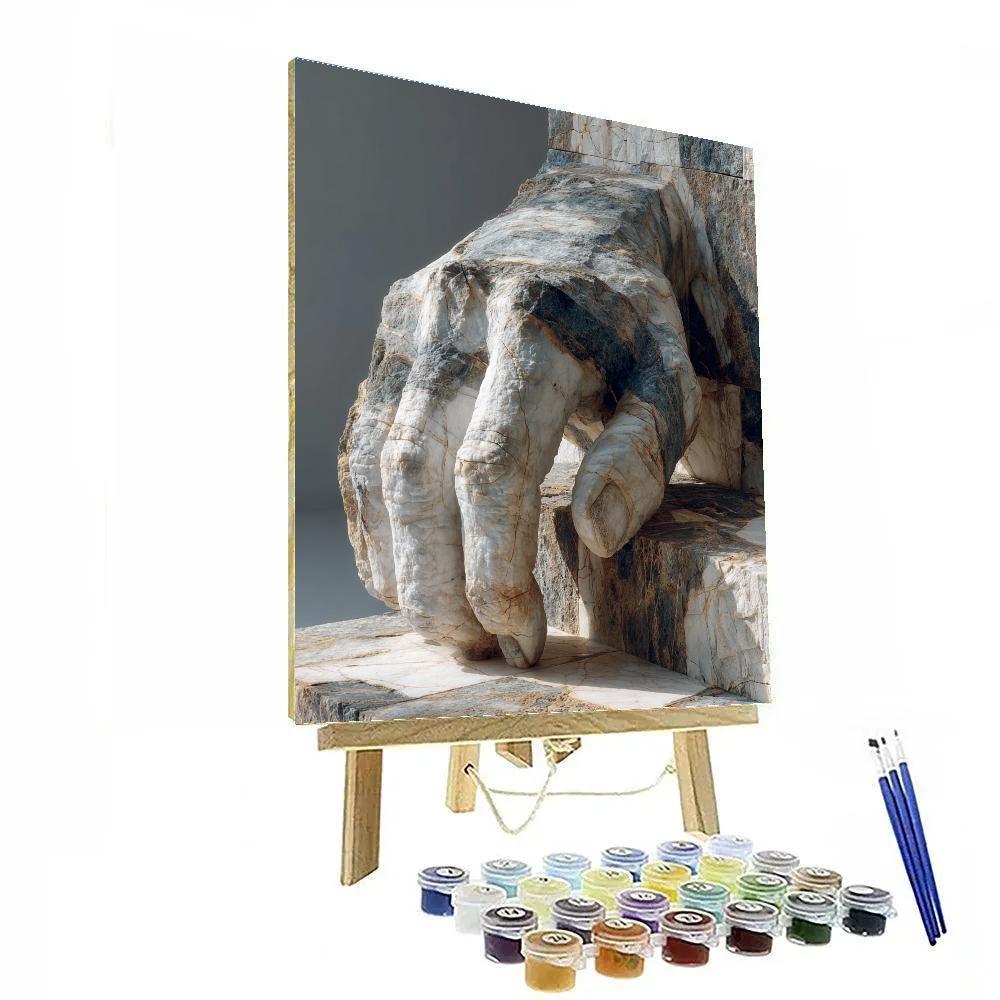 Auguste Rodin Inspired Marble Study Number painting