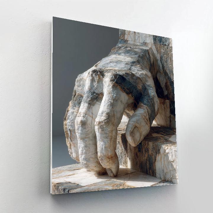 Auguste Rodin Inspired Marble Study Number painting
