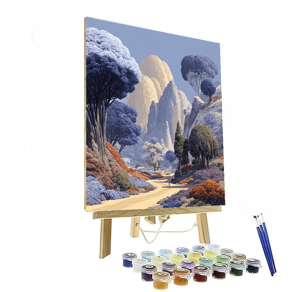 Yves Tanguy Inspired Alien Landscape Numbered painting kits
