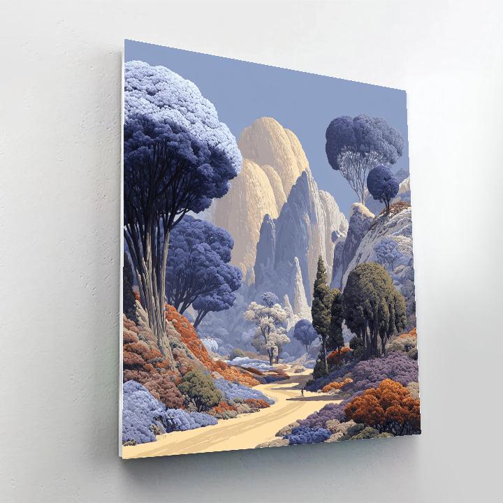 Yves Tanguy Inspired Alien Landscape Numbered painting kits