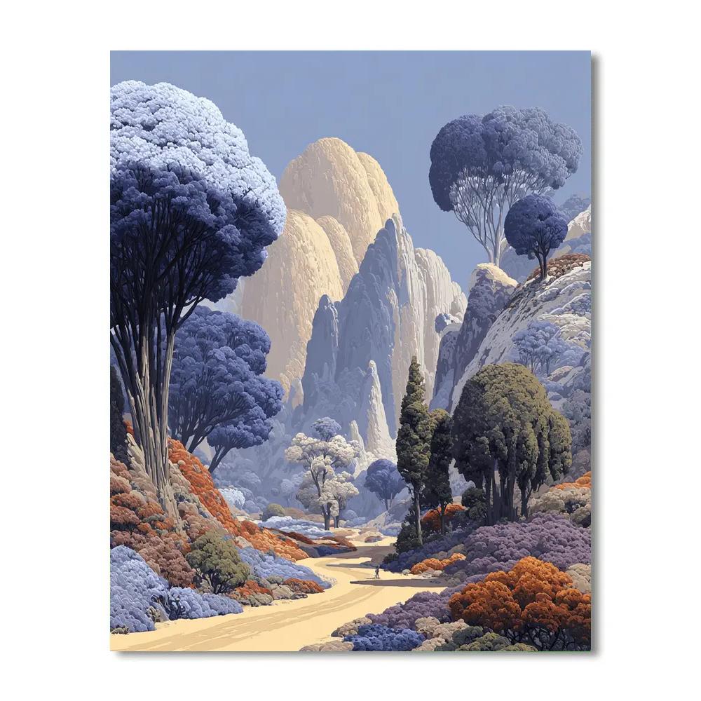 Yves Tanguy Inspired Alien Landscape Numbered painting kits