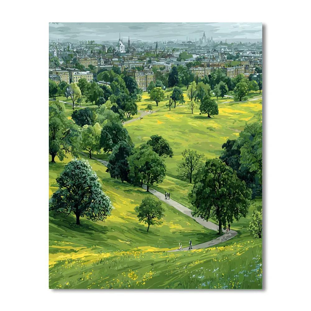 Phoenix Park Urban Meadows Dublin Ireland Paint by numbers art