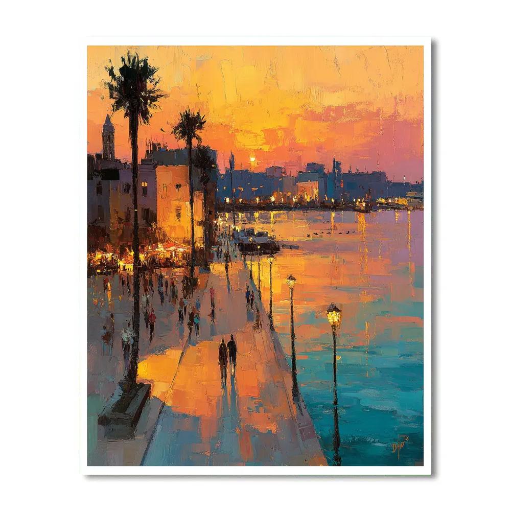 Manila Baywalk Sunset Philippines Painting by numbers kit
