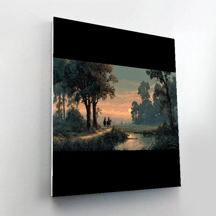 Giorgione Inspired Pastoral Idyll Painting by numbers kit