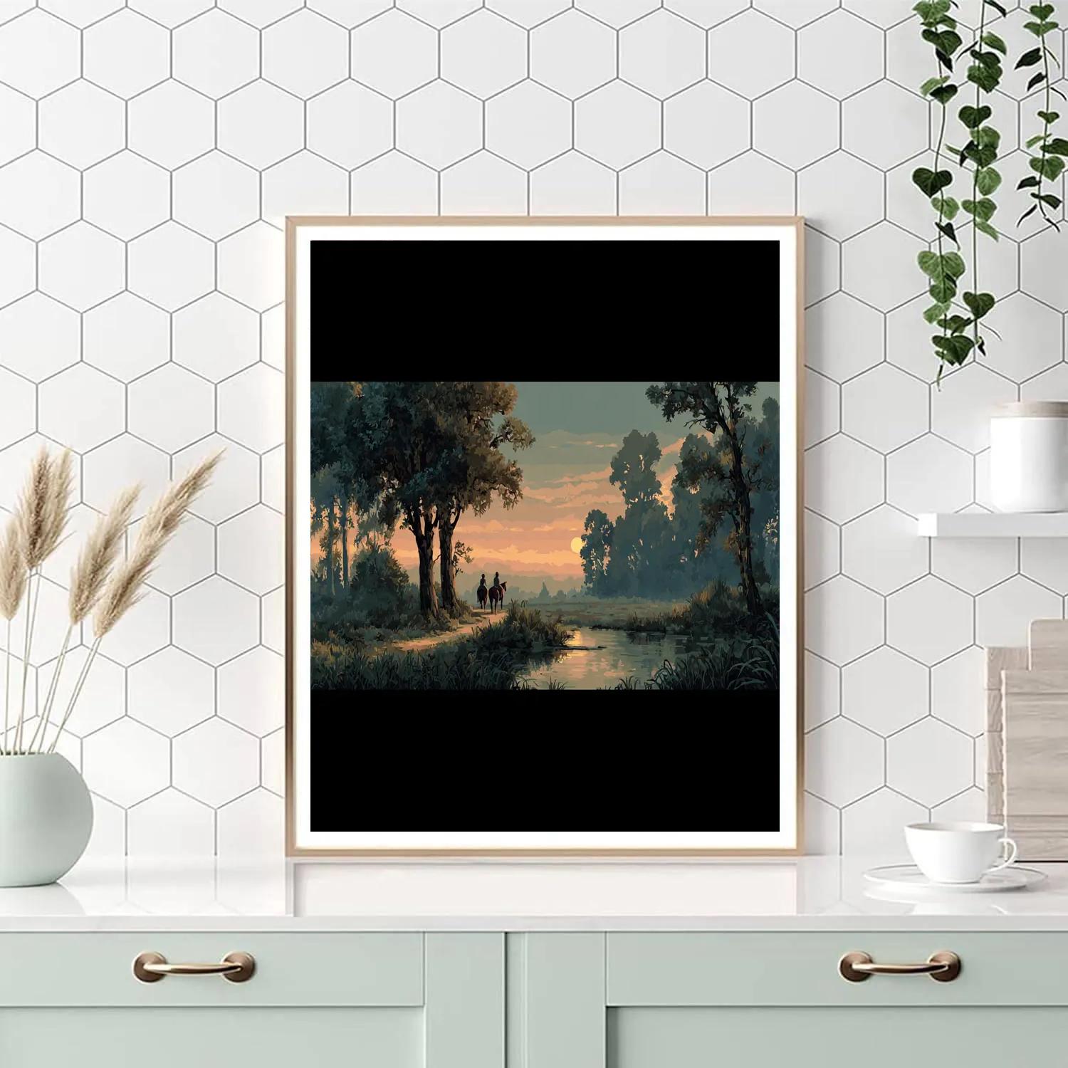 Giorgione Inspired Pastoral Idyll Painting by numbers kit