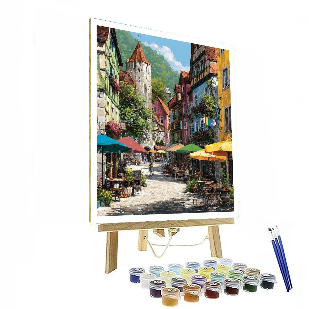 Freiburg Market Square Germany paint by numbers