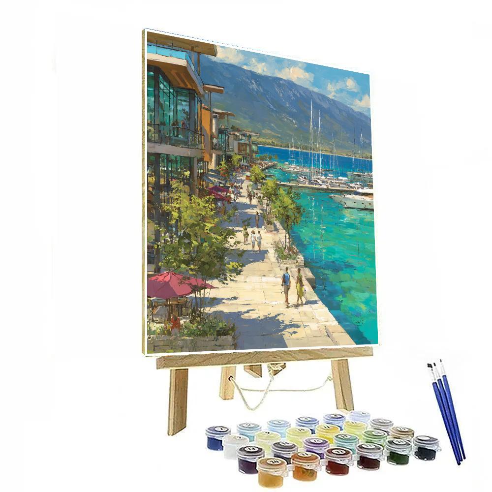 Cape Town Waterfront Vivid Harbor South Africa painting number kit