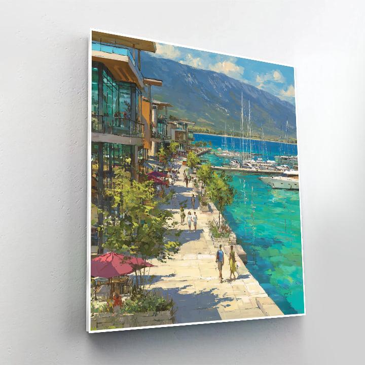 Cape Town Waterfront Vivid Harbor South Africa painting number kit
