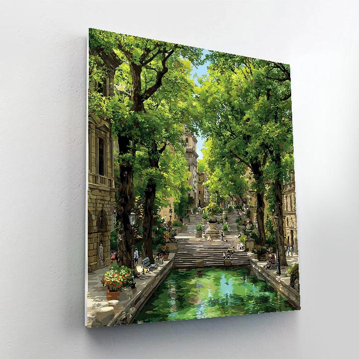 Athens National Garden Urban Oasis Greece paint by color