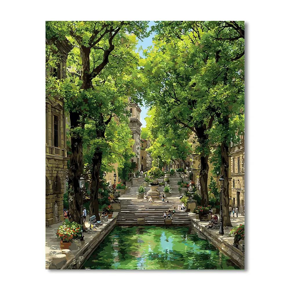 Athens National Garden Urban Oasis Greece paint by color
