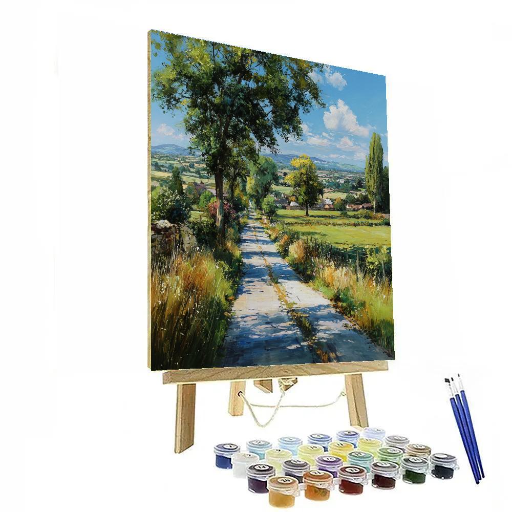 Thomas Gainsborough Inspired Country Lane Paint by numbers art