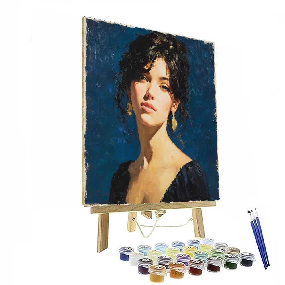 John Singer Sargent Inspired Evening Portrait paint by numbers