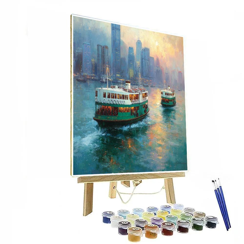 Hong Kong Star Ferry Harbor Commute China paint by numbers