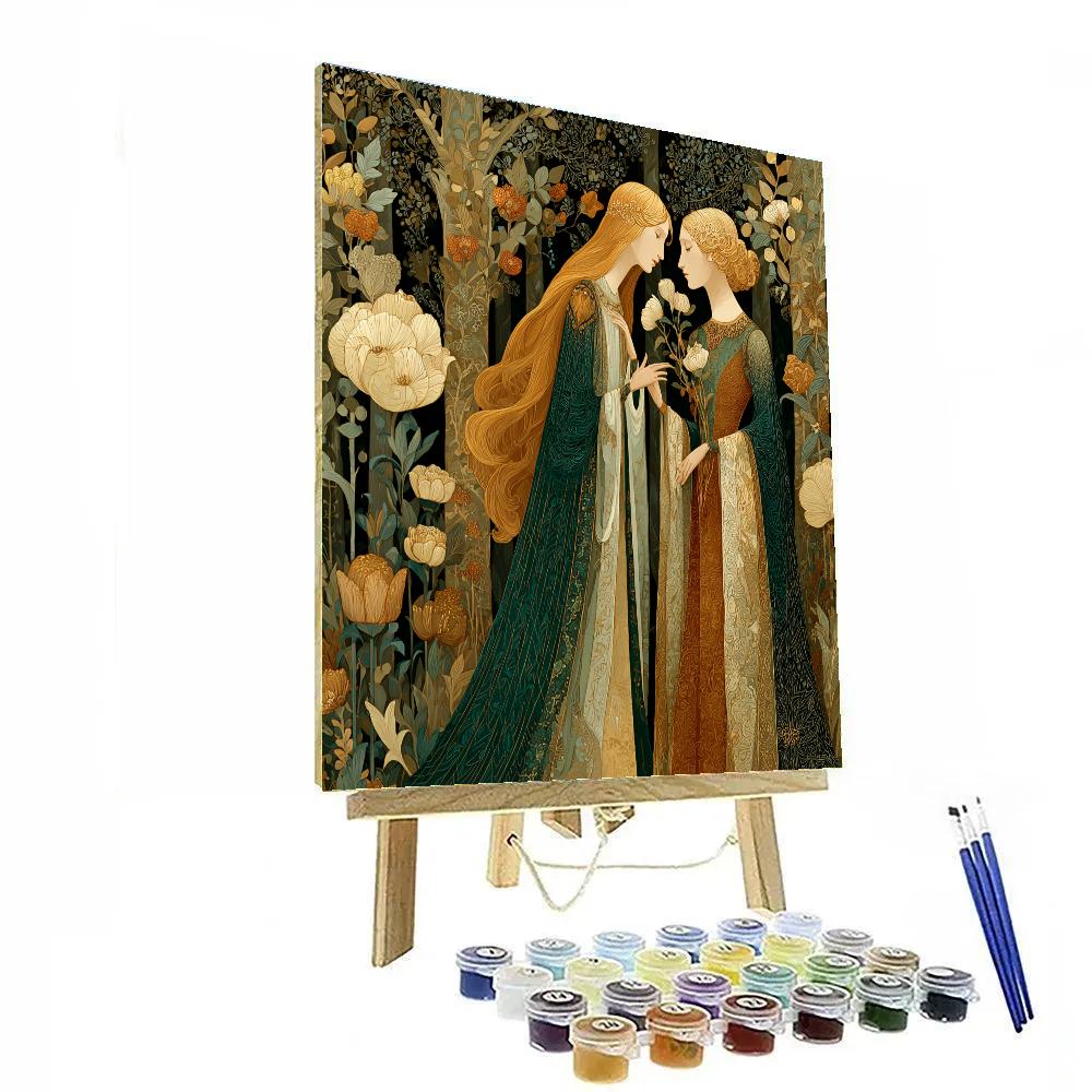 Edward Burne-Jones Inspired Mythic Forest Numbered painting kits