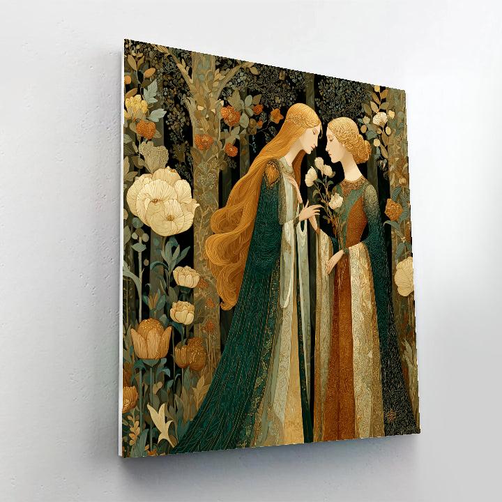 Edward Burne-Jones Inspired Mythic Forest Numbered painting kits