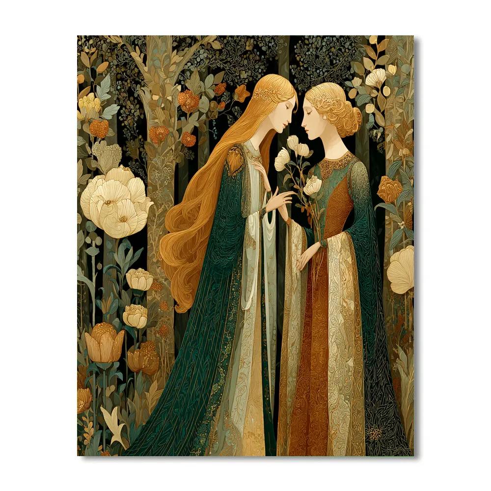Edward Burne-Jones Inspired Mythic Forest Numbered painting kits