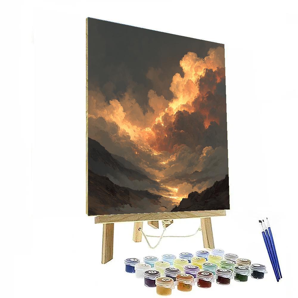 J.M.W. Turner Inspired Volcano Eruption Painting by numbers kit
