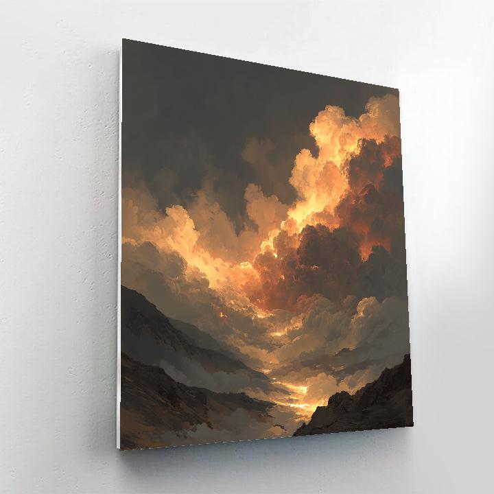 J.M.W. Turner Inspired Volcano Eruption Painting by numbers kit
