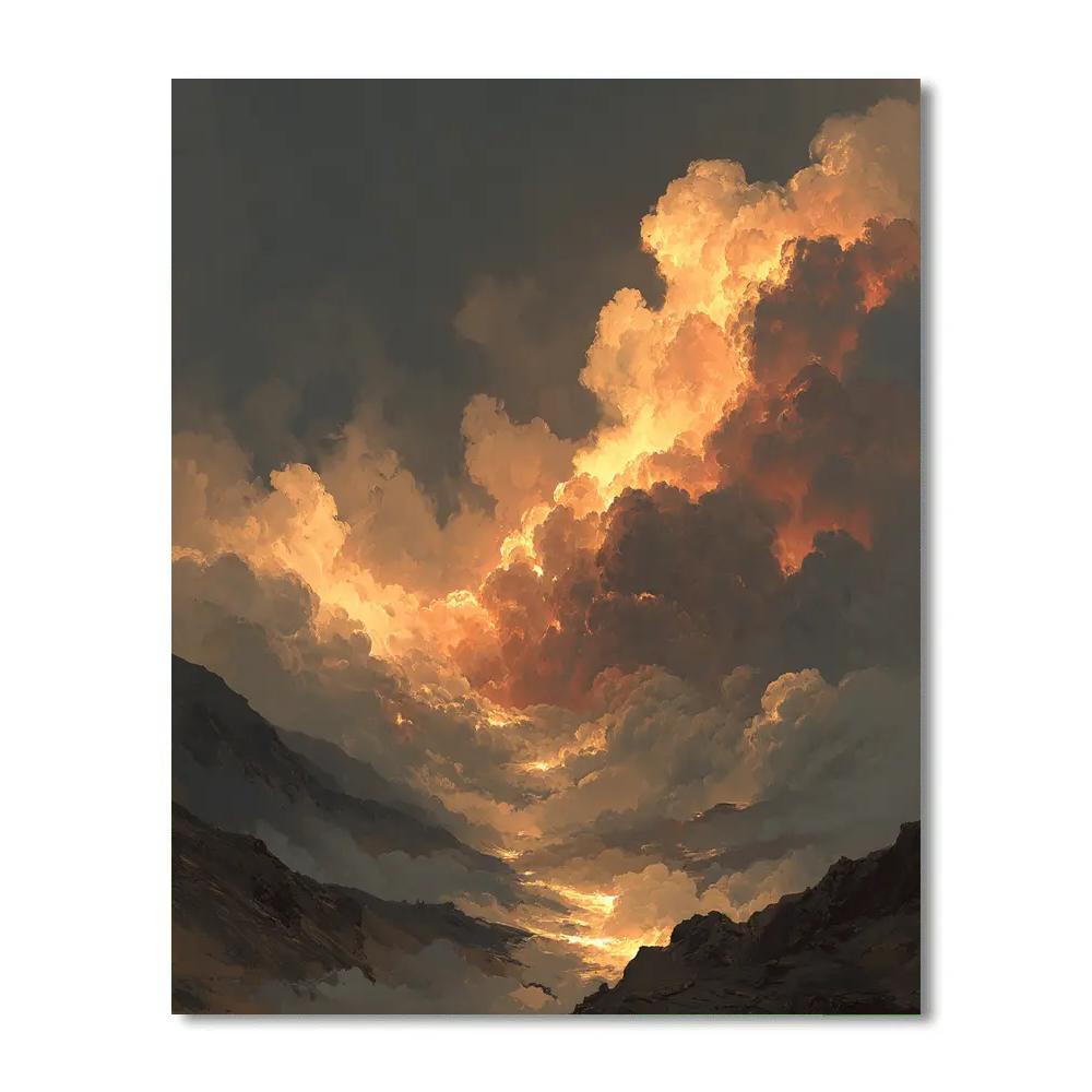 J.M.W. Turner Inspired Volcano Eruption Painting by numbers kit